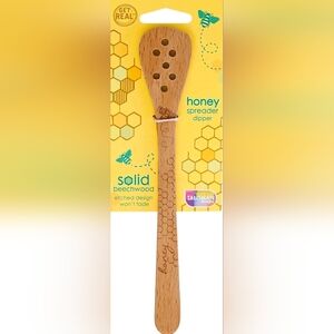 Honey Spreader Dipper - Natural Beechwood